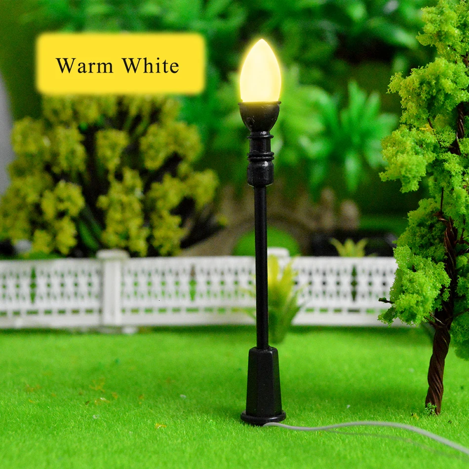 100 шт 1:150 3V светодиодный 6,8 см теплый белый модели уличного фонаря хорошего качества миниатюрный светильник с одной головкой маленький