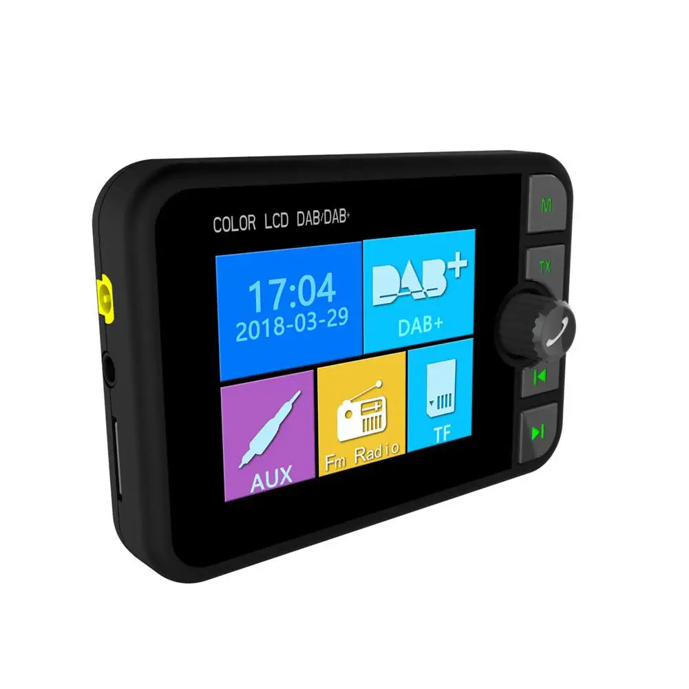 Улучшенный модный цветной экран автомобиля DAB радио цифровой радио адаптер с Bluetooth потоковой передачи музыки