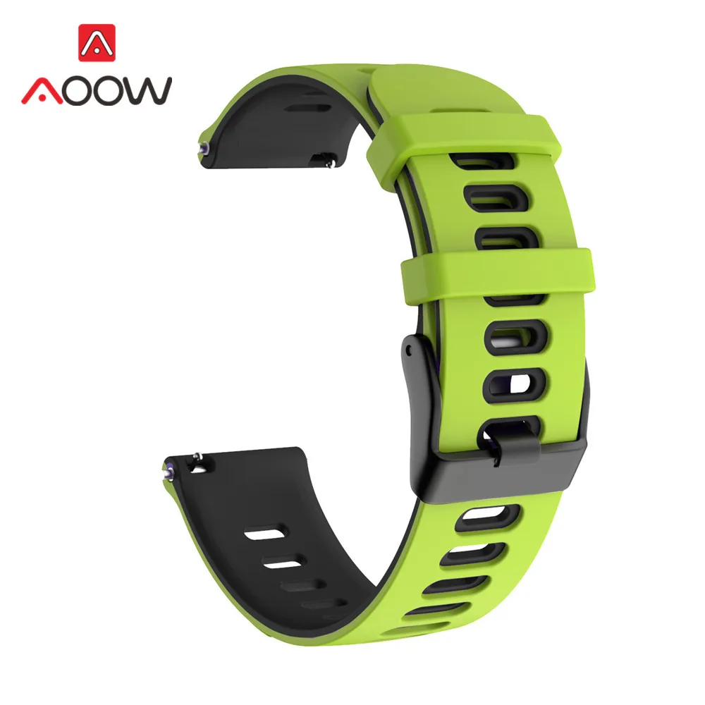 20 мм спортивный силиконовый ремешок для часов samsung Galaxy Watch Active2 40 мм 44 мм 42 мм Active 2 Garmin Amazfit huawei Band ремешок Correa - Цвет ремешка: Green
