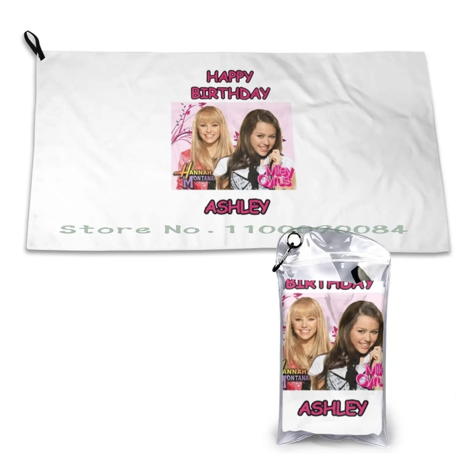 Personalizzato Hannah Montana Compleanno Asciugamano Ad Asciugatura Rapida Palestra Sport Bagno Portatile Jazz Imento Calypso Bluebeat Ska Music Rocks