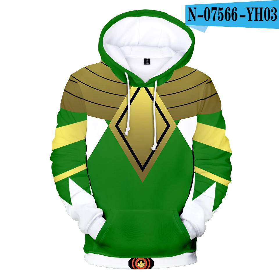 3D Популярные толстовки с объемным рисунком power Rangers, мужские и женские свитшоты, детские толстовки в стиле хип-хоп с капюшоном power Rangers, детские пуловеры power Rangers - Цвет: 3D