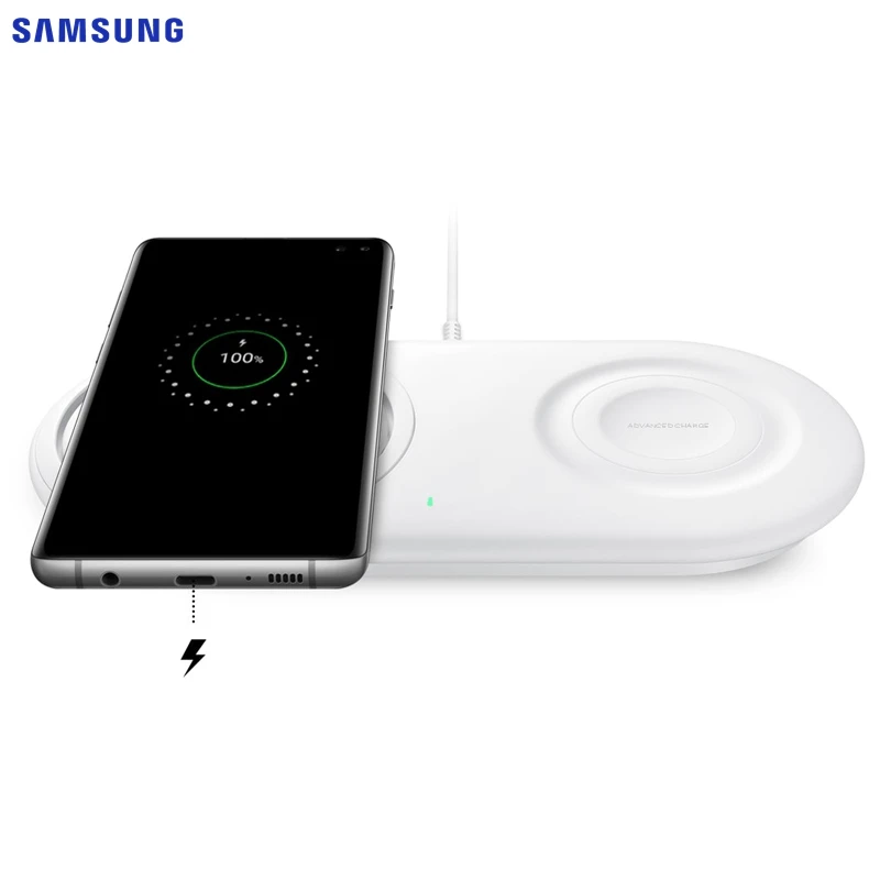 SAMSUNG Оригинальное Быстрое беспроводное зарядное устройство EP-P5200 зарядная подставка для Galaxy S9Plus S10Plus Note9 S10 S10X S10E Mate20 Pro Xiaomi MX3