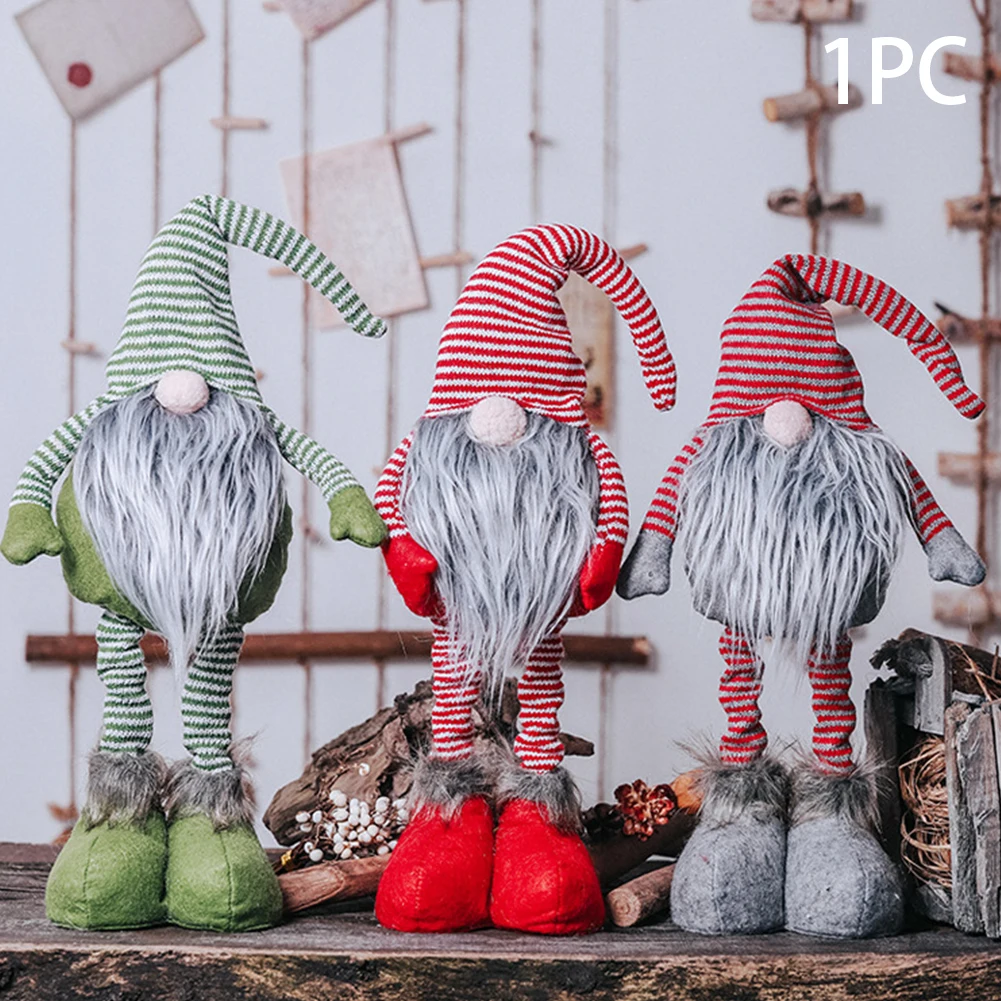 Стол праздник эльф украшение Gnome детские игрушки шведский Безликий полосатый плюш домашняя Рождественская Кукла стоячие фигурки