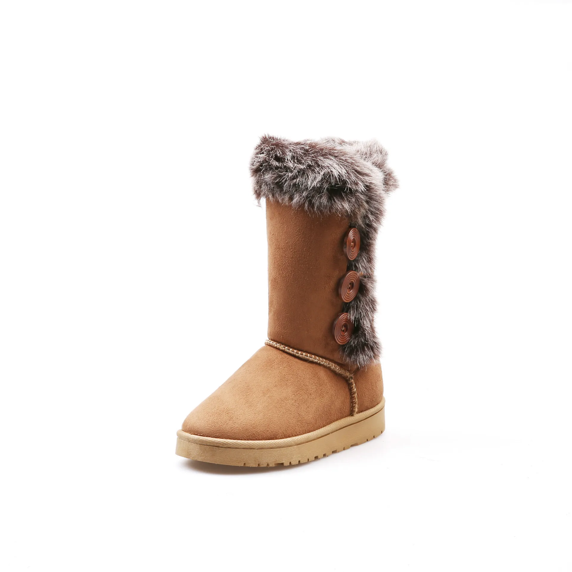 Women Snow Boots Large Size High Tube Classic Thick Fleece Models Autumn And Winter Snow Boots Big Cotton Shoes Quality Boots