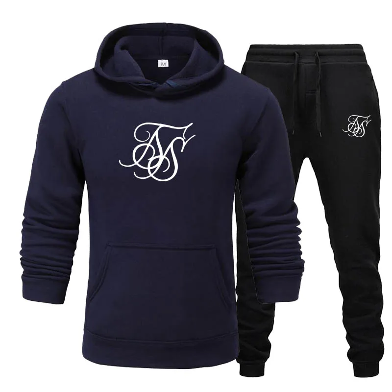 

2020New Sik Silk LOGO street style men's/women's sportswear + sweatpants Hip Hop casual hoodie Harajuku men's hooded pullover