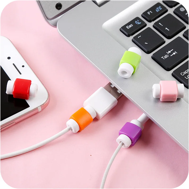 10 шт USB кабель протектор намотки наушников провод передачи данных Шнур крышка кабель зарядного устройства защитный чехол для iPhone аксессуары для путешествий