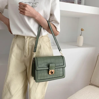 

Crocodile Pattern Crossbody Bags For Women 2020 Small Chain Handbag Small Bag PU Leather Hand Bag Ladies Designer Shoulder Bags