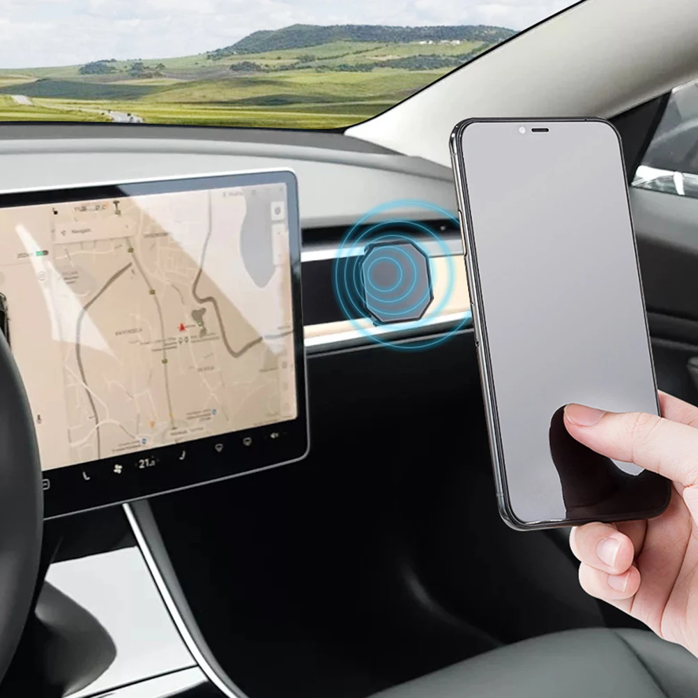 Car Phone Holder Stability Magnetic Touch Screen Side Phone Mount Adjustable Monitor Expansion Bracket for Tesla Model 3 Y X S