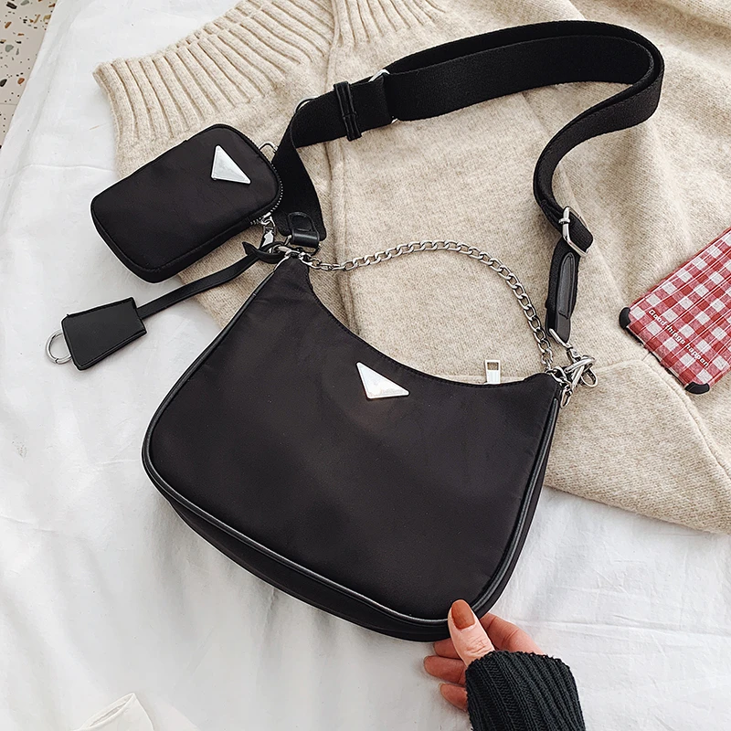 Нейлоновые 2 комплекта, женские сумки-мессенджеры, дизайнерские высококачественные сумки через плечо для женщин, женские сумки, водонепроницаемые женские сумки через плечо