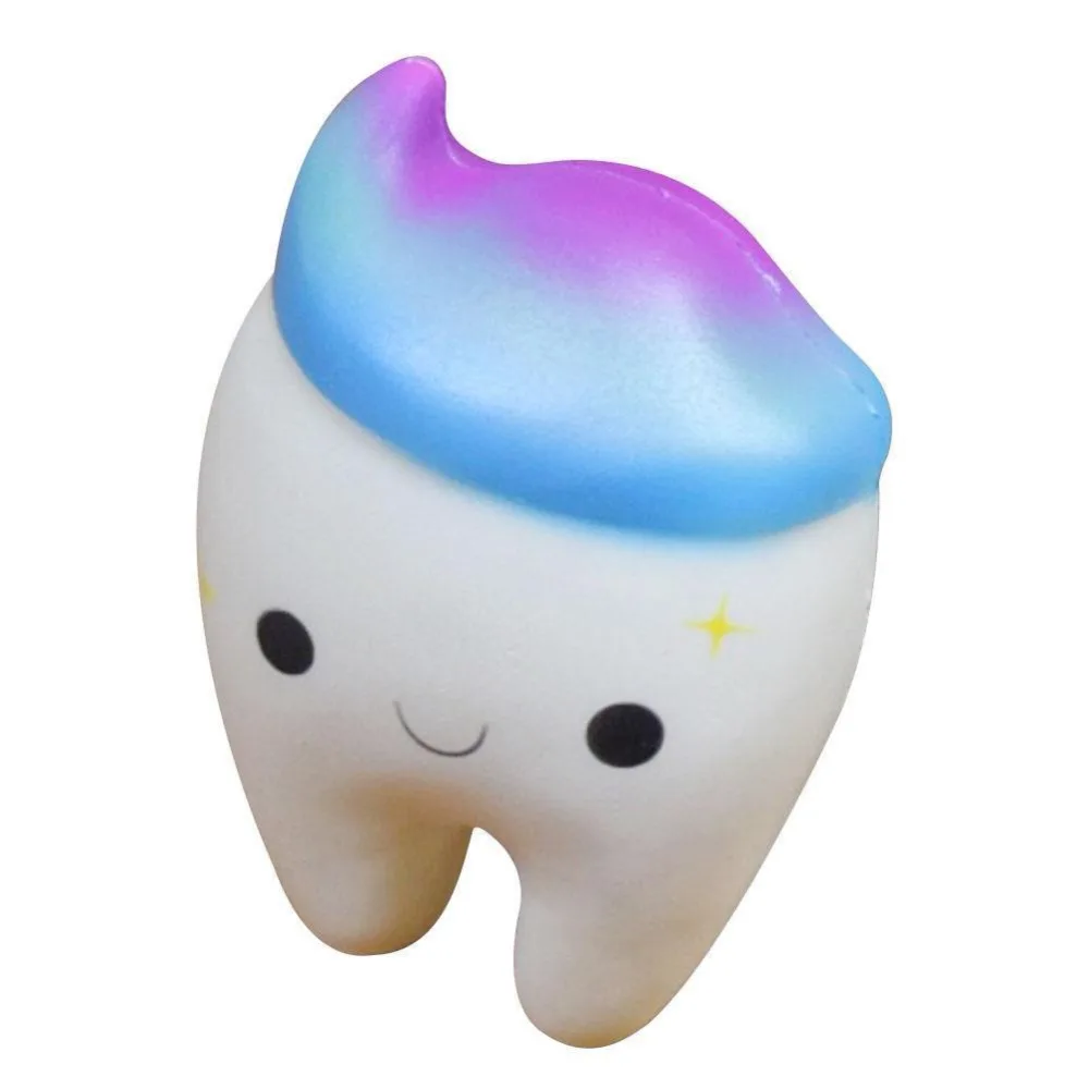 Jumbo 11,5 см Блестящий мультфильм зубы приколы анти-strss Squishies Пасхальный подарок медленно поднимающийся телефон ремни Мягкий каваи игрушка