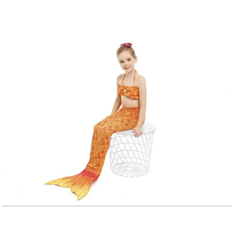Color2 Вечерние костюмы Ариэль для костюмированной вечеринки; Vestido; купальный костюм Русалочки для девочек; купальный костюм принцессы Ариэль с хвостом; 10 цветов; детская одежда для плавания - Цвет: Color2