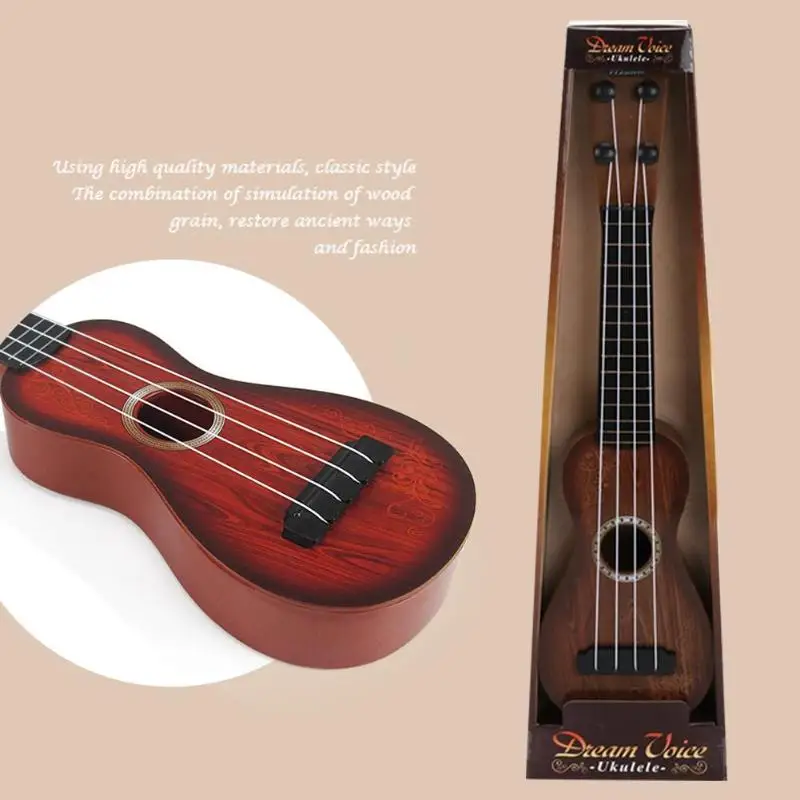 Классическая Имитация древесины Ukelele гитарные Игрушки Музыкальные инструменты для детей образование Монтессори игрушки для детей Рождественский подарок