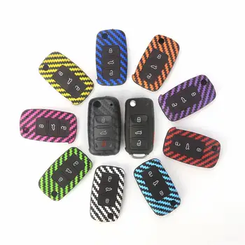 

Car Styling Key Case Protector Silicone Car Key Cover Shell for VW POLO GOLF Bora Passat Skoda Octavia A5 Fabia SEAT Ibiza Leon