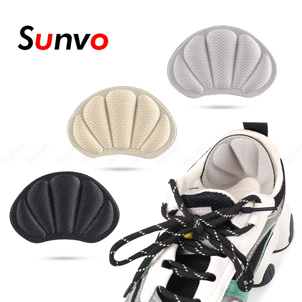 Heel Protector Pad Sunvo Sports Heel Insert Sticker for Shoes Size Reducer Filler High Heels Liner Self-adhesive Cushion