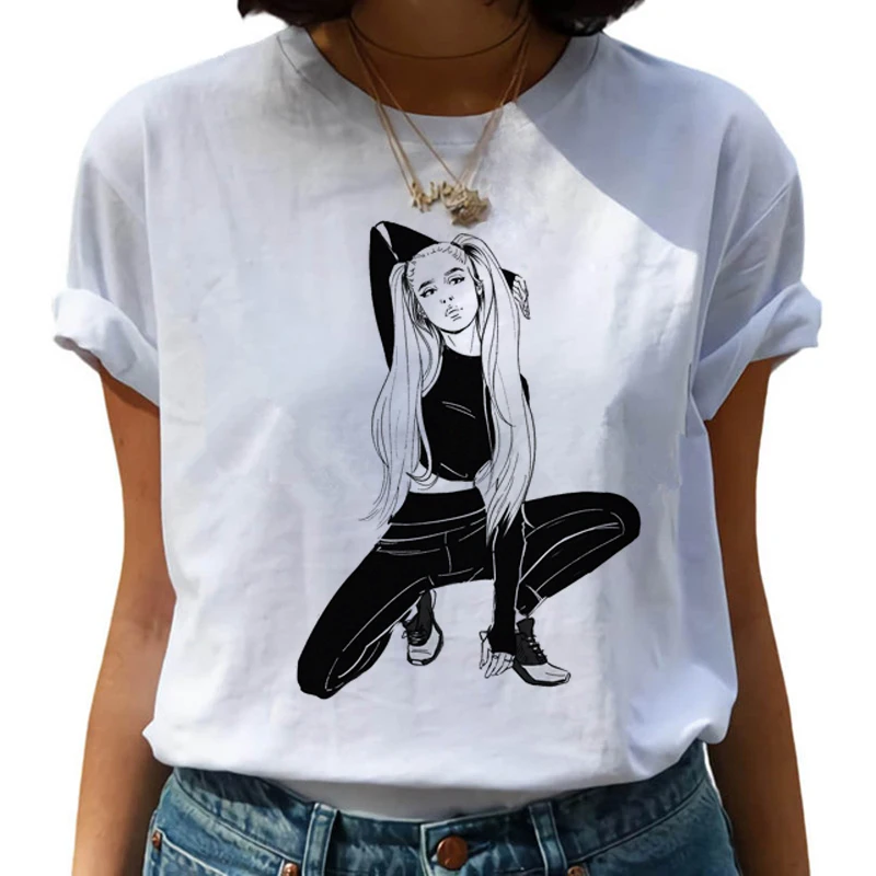 Ariana Grande Thank You, next Harajuku футболка женская Ullzang 7 колец новая футболка Эстетическая хип-хоп футболка модные футболки женские - Цвет: 8970