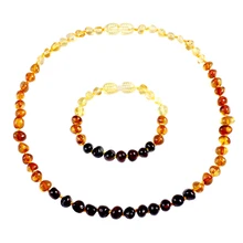Подлинное ожерелье из натурального камня сертификат подлинности Классический Прибалтики янтарный камень детское ожерелье подарок 10 цветов 14-33 см