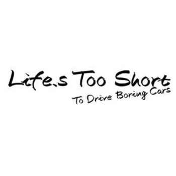 

Black/Sliver Funny Personality Life Is Too Short To Drive Boring Cars Vinyl Words Car Sticker C494