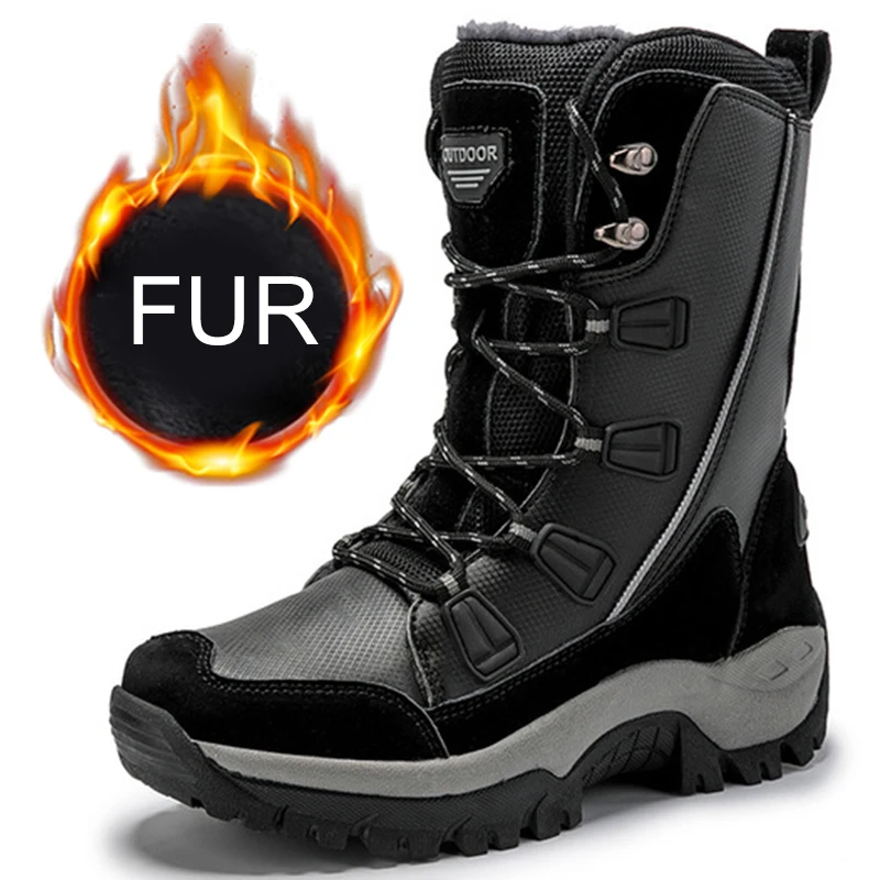 

Winter Shoes Women Waterproof platform Winter Women Boots Warm Snow boots Snow Anti-skid High Boots Women Outdoor plus size