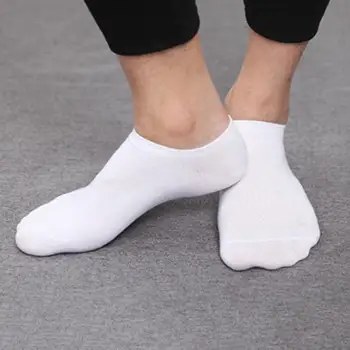 

5 Pair Men Solid Color Breathable Cotton Sport Sneaker Elastic Short Ankle Socks Calcetines clásicos