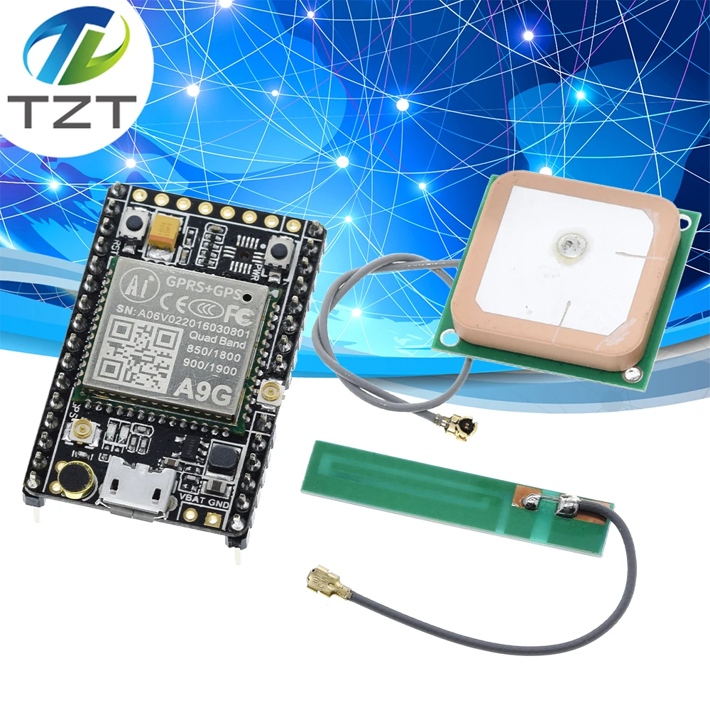 Rcmall gprs gsm a9 pudim/gprs gsm + gps bds a9g placa de desenvolvimento sms voz sem fio para relógio inteligente em fz3022 fz3023 diy