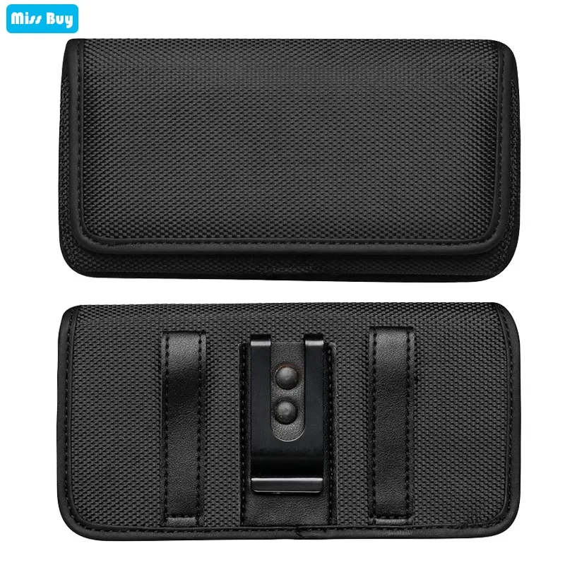 Universal Phone Pouch Case For Samsung galaxy Note 10 Note 9 8 S9 S8 S7 S6 S11E S11 Plus Cover Flip Belt Oxford Cloth Waist Bag