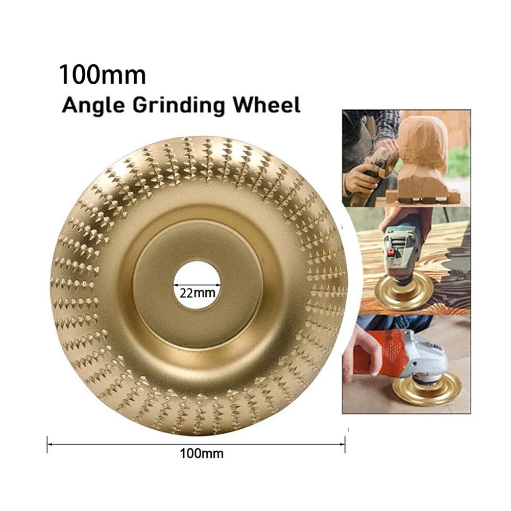 1PC 4 Inch Curved Grinding Disc Tungsten Carbide Wood Shaping Wheel