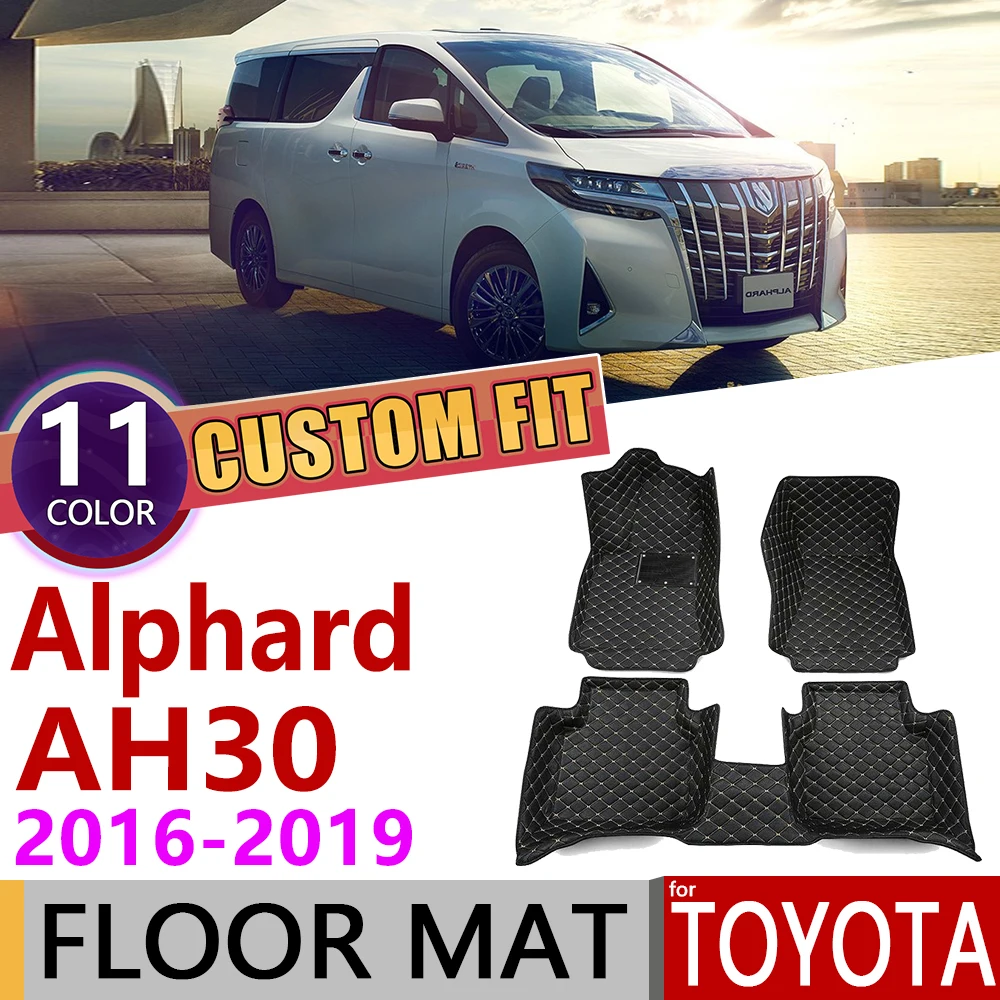 Кожаные автомобильные коврики на заказ для Toyota Alphard AH 30 AH30 2016 ~ 2019 7 мест