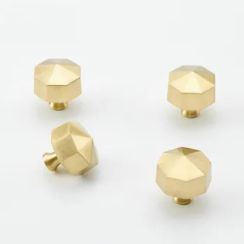 

Retro octagonal Handle Brass Handle American furniture drawer shoe cabinet cabinet wardrobe door handle small