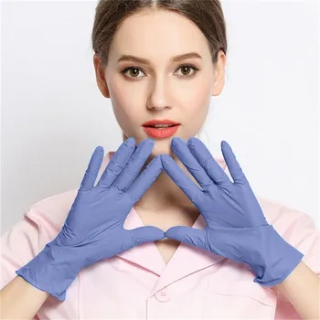 

2020 New 100 PCS Rubber Comfortable Disposable Mechanic Nitrile Gloves Exam Gloves Nitrile Gloves Kitchen Disposable Gloves