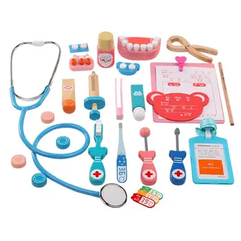

22PCS Children Pretend Play Doctor Toy Set Portable Backpack Medical Kit Medical Kit Role Play Classic Toys For Children
