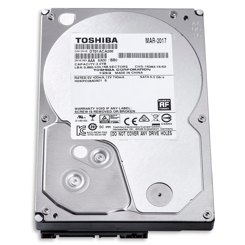 TOSHIBA HDD 2 ТБ ЖЕСТКИЙ ДИСК ВНУТРЕННИЙ HD 2t 7200 об/мин 64M Кэш 3 5 &quotSATA III для настольных ПК