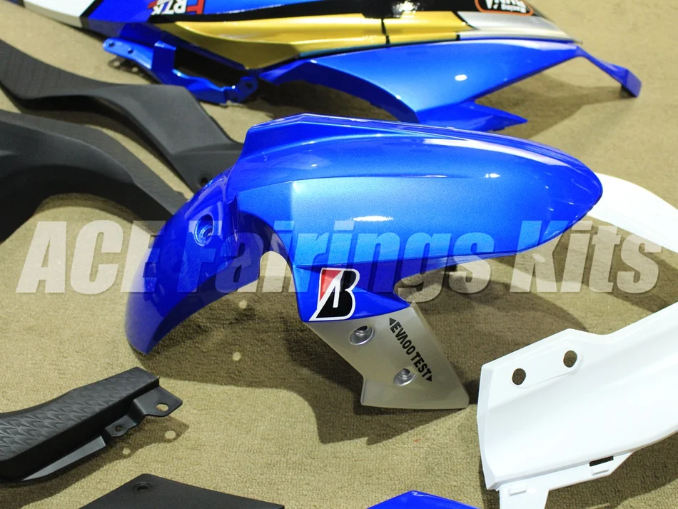 ABS обтекатель комплект для Kawasaki Ninja300 EX300 300R 2013 13 14 15 16 17 Обтекатели набор(литья под давлением) синий белый