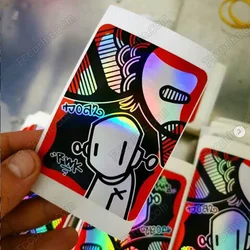 Autocollants en forme de coquille d'œuf personnalisés, étiquette Graffiti, Design personnalisé ou brouillon, 1000 pièces 