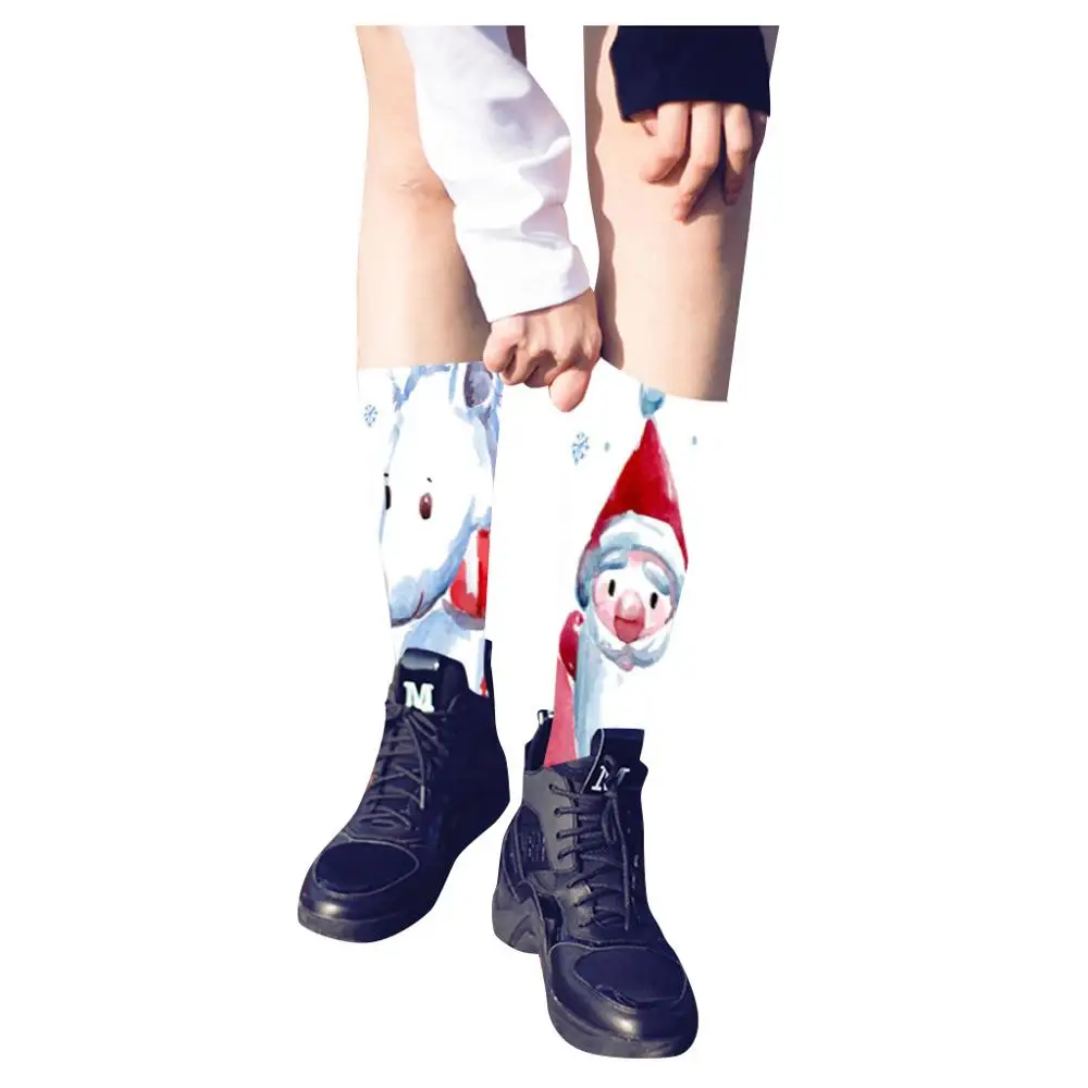 Носки унисекс для праздника X-Mas, 9 различных дизайнов, рождественские носки, подарок, длинные забавные носки, стиль, женские эластичные носки# ZB