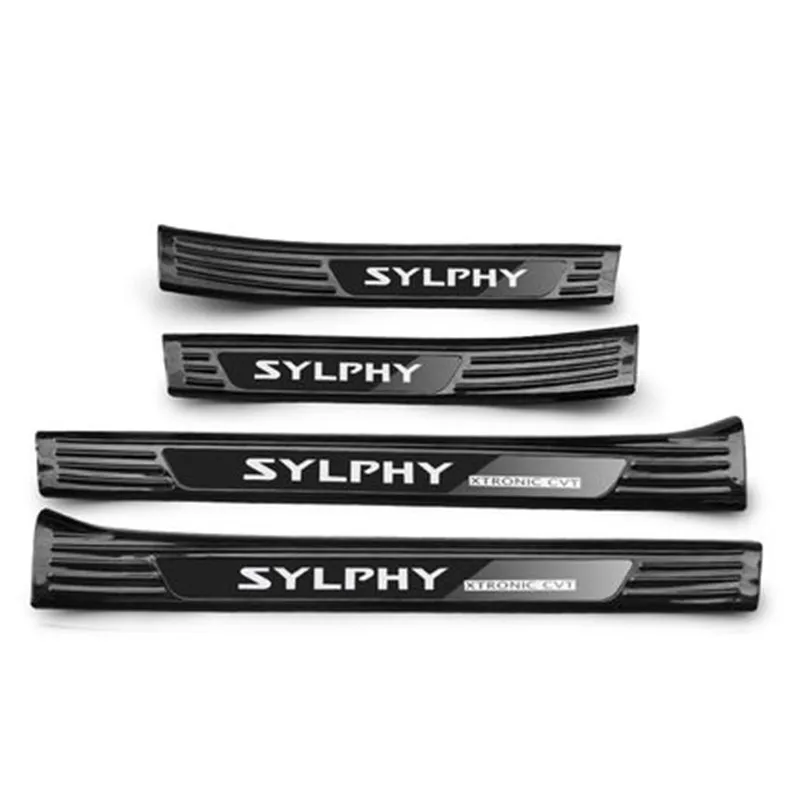 Для Nissan Sylphy 14го поколения- нержавеющая сталь автомобиля Накладка/порога заднего бампера протектор порога автомобиля Стайлинг - Цвет: 15       internal