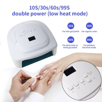 

120W UV LED Nail Lamp Faster UV Resin Curing Dryer el Polish UV Gel Lamp Tools X7YA