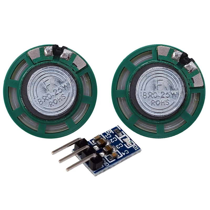 

3 Pcs Accessories: 2 Pcs 1/4W 0.25W 8Ohm 27Mm Round External Magnet Speaker Sound Amplifier & 1 Pcs Ams1117-3.3 Ldo 800Ma Dc 5V