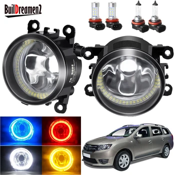 

Angel Eye Fog Light Assembly For Dacia Logan 2004-2015 Car H11 Fog Lamp with Halo Ring Daytime Running Light 12V