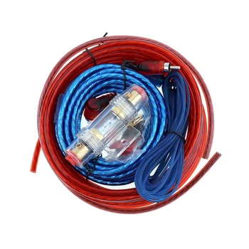 

Car Amplifier Wiring Kit Audio Subwoofer AMP RCA Power Cable AGU FUSE Set 60 AMP Fuse Holder Subwoofer Speaker Kit 1500W