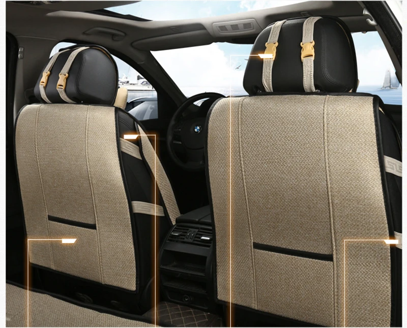 Льняная ткань чехол для автомобильного сиденья подходит авто skoda yeti opel insignia renault