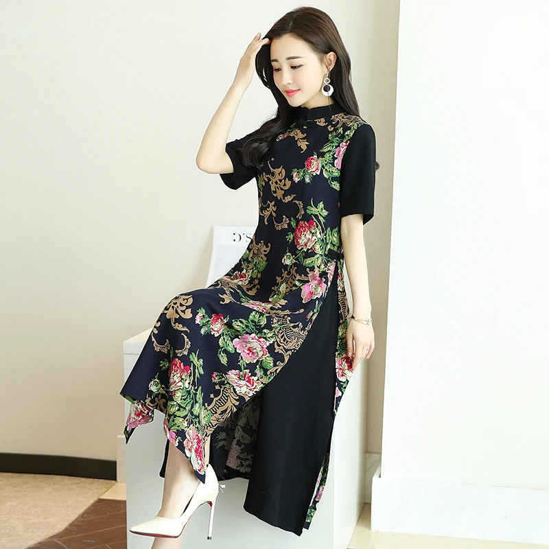 Китайское платье Ципао классическое женское улучшенное cheongsam Восточное свадебное платье для невесты вечернее платье китайское платье - Цвет: color2