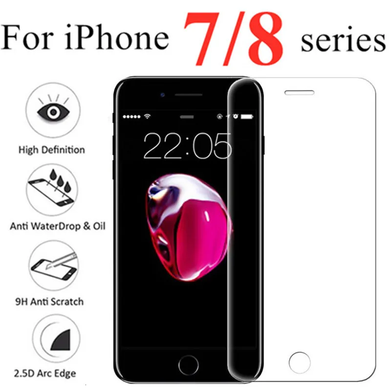 

Tempered Glass on for iphone 7 8 6 Plus Screen Protector for iPhone xr xs max trempe cristal templado ScreenProtector Glass Film