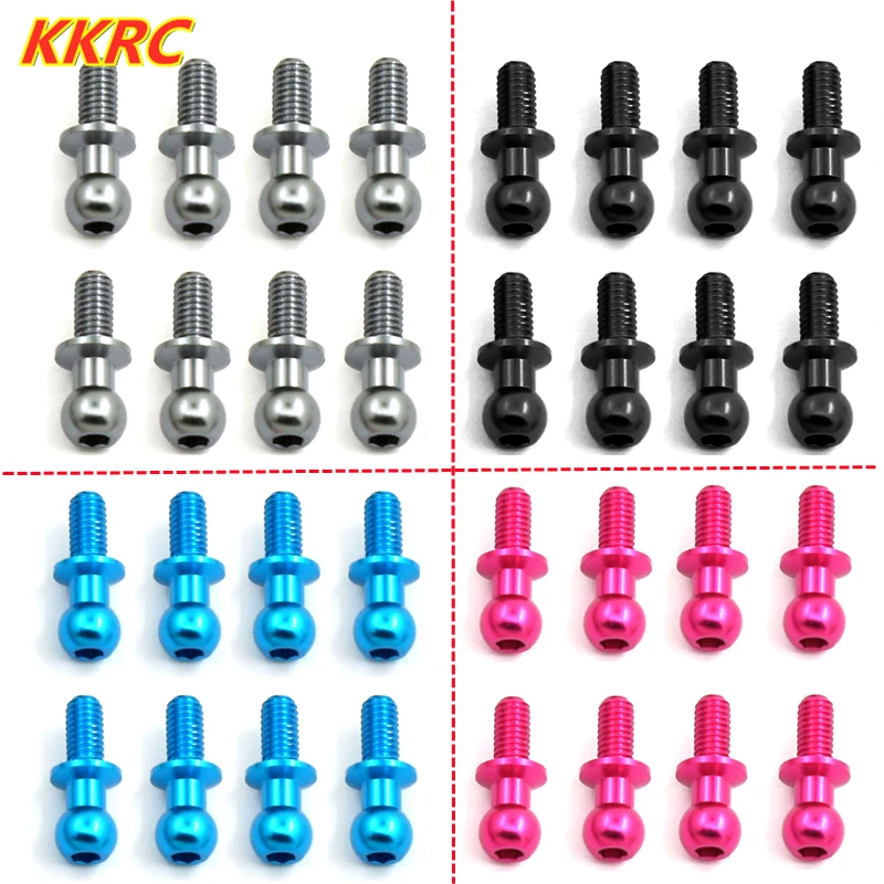 

10pcs Metal M3 Ball-Head Screw Link Rod Shock Absorber End Universal For 1/10 RC Car Sakura D5 Tamiya TT01 TT02 On-road Car w25