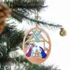 Christ Nativity Of Jesus Ornament Hanging Crafts Wooden Hollow Nativity Scene Memorial Pendant Christmas Tree Decoration Xmas - Image 3