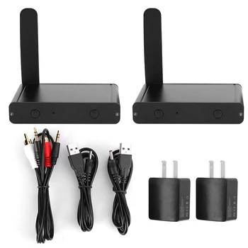 

200m UHF Wireless Audio Transceiver Long Distance Transmitter Receiver No Interference US Plug 100-240V