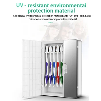 

2 In 1 USB UV Toothbrush Sterilizer, UV Toothbrush Holder Storage For Bathroom Toothbrush Storage