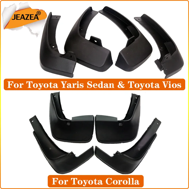 JEAZEA ABS Mud Flaps Splash Guards Mudguard Mudflaps Fenders with Screws For Toyota Corolla Vios Yaris Sedan 2002-2010 | Автомобили и