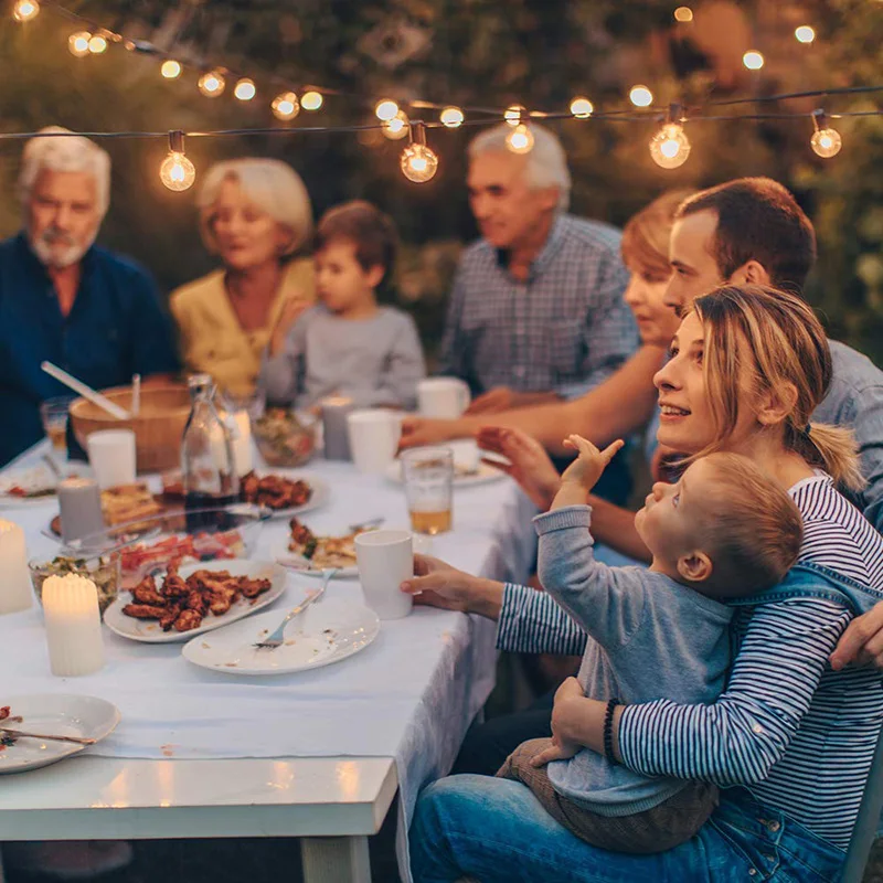 Goede 25Ft G40 Bulb Globe String Lights Met Clear Lamp Achtertuin Patio Verlichting Vintage Lampen Decoratieve Outdoor String Lamp Voor Bruiloft