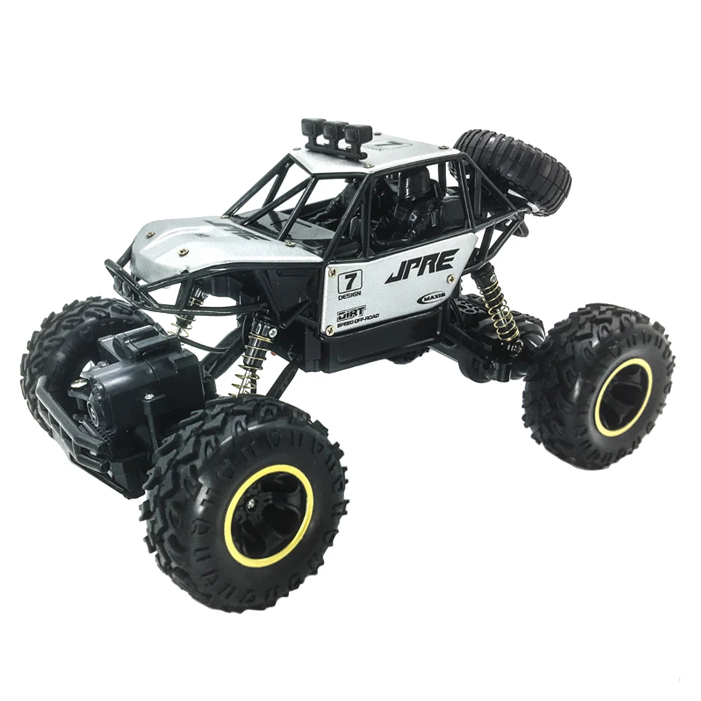 2,4G 1/16 Rock Truck подарки 4WD внедорожная высокоскоростная игрушка водонепроницаемый альпинистский автомобиль с дистанционным управлением гибкий детский Радиоуправляемый Электрический Гусеничный - Цвет: Серебристый