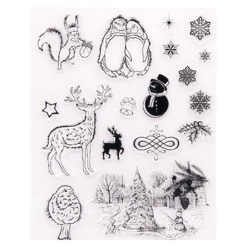 

Christmas New Year Seal Stamp with Cutting Dies Stencil DIY Scrapbooking Emboss R9JC